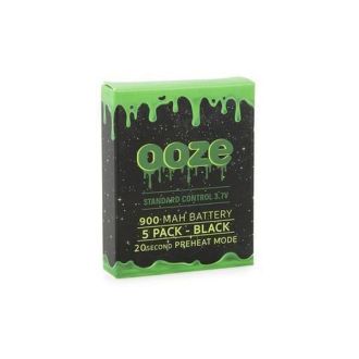 Ooze 900 Mah 3.7v Battery With 20 Second Preheat System - Pack Of 5
