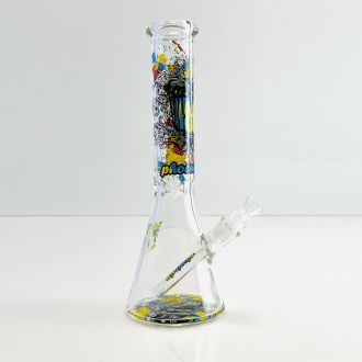 Phoenix Star Waterpipe 14" Inch - Beaker Decals Music Monster (PHX452) - Assorted