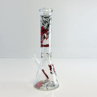 Phoenix Star Waterpipe 14" Inch - Beaker Decals Blood Skull (PHX450) - Assorted