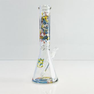 Phoenix Star Waterpipe 14" Inch - Beaker Decals Space Cat (PHX451) - Assorted
