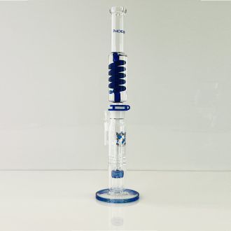 Phoenix Star Waterpipe 21" Inch - Straight With Glycerin Freezable Coil - Triple Layer Showerhead And 8 Tree Perc (PHX448) (PHX141) - Assorted
