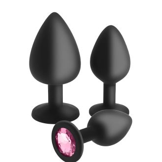 Pleasures Crystal Adult Toy - Anal Plug Kit