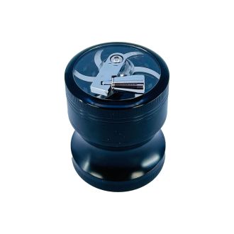 PLGCW2 - Large 63 mm 4 Parts Tobacco Grinder - Crank Manual With Glass Window