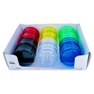 PLGP12PK - Anchor Hand Muller Grinder - Plastic - 2 Parts - 3 Inch - 12 Counts Per Box - Assorted Colors