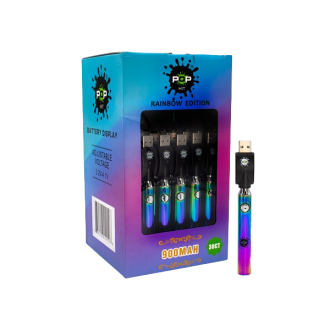 Pop Hit Rainbow Battery 900 Mah - 30 Counts Per Display