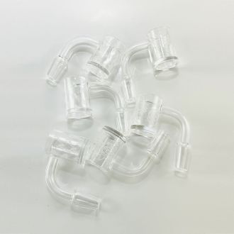 Quartz Banger - 14mm 90° Degree - Clear Assorted Design (QB-013) - 6 Per Pack 