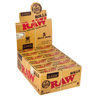 Raw Classic Rolls Classic King Size Slim - 5 Meter Rolls - 24 In Box