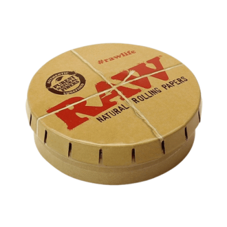 Raw Round Pop Top Metal Tin