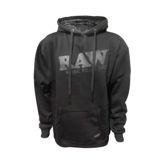Raw - Black Hoodie - With Black Logo - 100% Cotton -2XLarge