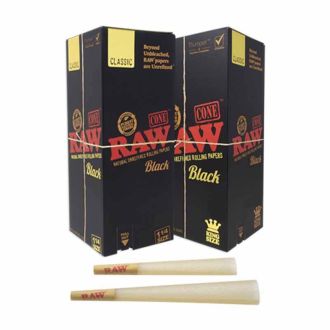 Raw Classic Black Cones King Size - 20 Cones Per Pack - 12 Pack Per Display