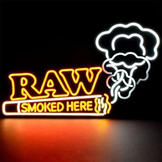 RAW GET LIT SIGN SMOKED HERE