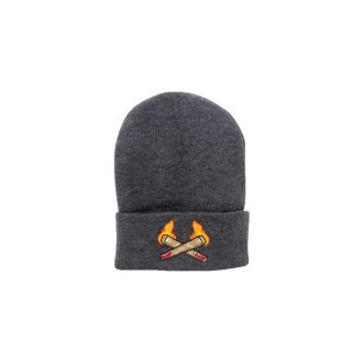 Raw Grey Burning Cone Beanie