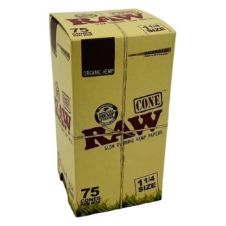 Raw - Organic Hemp Cone - 1.25 Size - 75 Counts Per Box