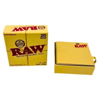 RAW PARCHMENT POUCH 3"X3" 20 PER BOX
