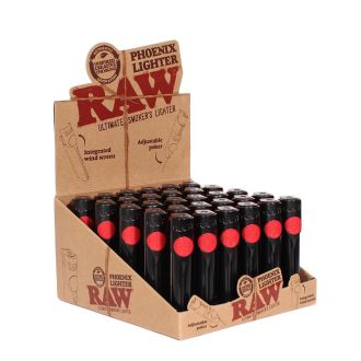 Raw Phoenix Lighter - Black Hazmat - 30 Counts Per Display
