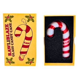 RAWLIBLAZE GLASS CANDY CANE CONE HOLDER