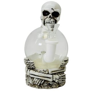 Resin Skull head Waterpipe - 7 Inches - H325