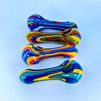 Reversible Colors Handpipe - 4 Inch - Assorted Colors - Price Per Piece - HPMS91