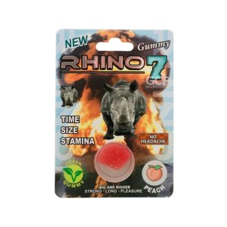 RHINO 7 MALE ENHANCEMENT GUMMIES 24/Box PEACH