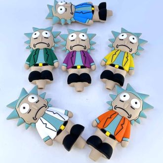 Silicone Handpipe 4 Inch - Rick and Morty - Sl5031 - Assorted Colors - Price Per Piece