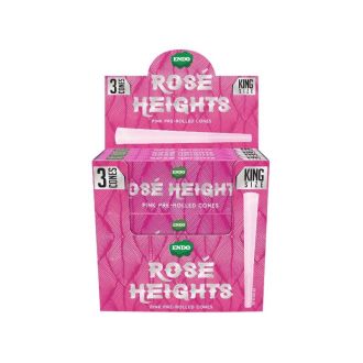 Endo Rose Heights Pink Pre-Rolled Cone - King Size - 3 Cones Per Pack - 24 Pack Per Box