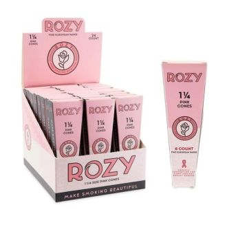 Rozy Pink Cones - 1 1/4 Size - 6 Counts Per Pack - 24 Packs Per Box