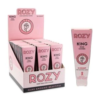 Rozy Pink Cones - King Size - 3 Counts Per Pack - 24 Packs Per Box