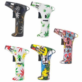 Scorch Torch Combo-butane Refill - Leaf Design and Colors Assorted - 61687-b - Price Per Piece