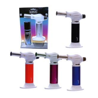 Scorch Torch - White Table Torch With Butane - Assorted Colors - 51572-B