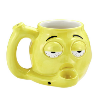 Smile Face Ceramic Mug - Yellow