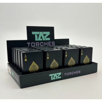 TAZ TORCHES WINDPROOF POKER 20/DISPLAY TT-49B BLACK