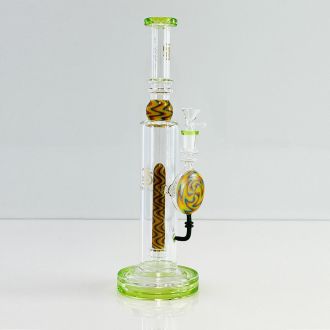 Sense Glass Waterpipe 13" Inch - Straight With Inline Percolator Showerhead Perc - Assorted Color (WP-2337)