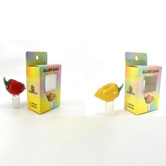 Sense Glass Bowl 18mm Male - Peach - Assorted - Price Per Piece
