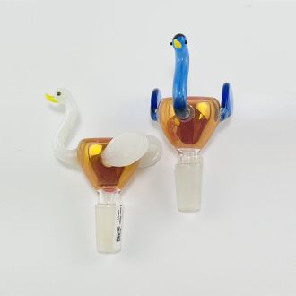Sense Glass Bowl 14mm Male Swan Desing - Assorted - Price Per Piece