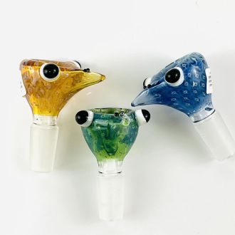 Sense Glass Bowl 14mm Male - Bird - Assorted Colors - Price Per Piece