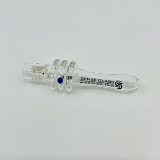 Sense Glass Chillum Taster - Blue Dot