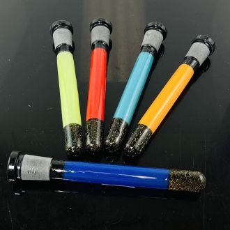 Sense Glass Downstem - 5.5" Inches - Colored Tube With Dicro Base - 19mm - Assorted Colors - Price Per Piece