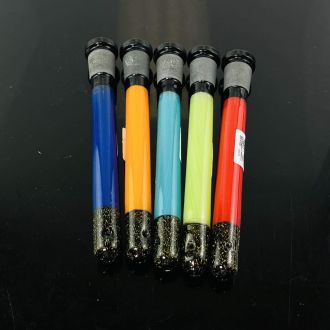 Sense Glass Downstem - 6" Inches - Colored Tube With Dicro Base - 19mm - Assorted Colors - Price Per Piece