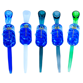 Sense Glass Gun Shaped Handpipe With Glycerin Coil - 7 Inch - HPVC54