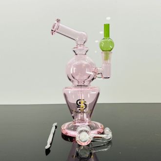 Sense Glass Mini Dab Rig Kit - 10mm Quartz Banger - 6.3 Inch - P-L.BL - Assorted