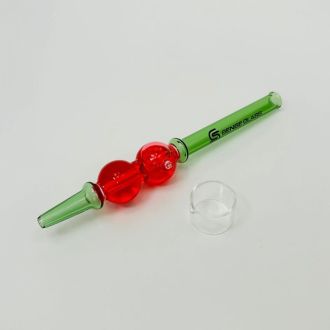 Sense Glass Nectar Collector with Glycerin - 8 Inch Double Ball Design - Assorted Colors