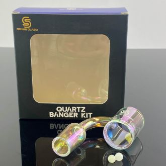 Sense Glass - Rainbow Flat Top Quartz Banger Kit -   90° - 19m