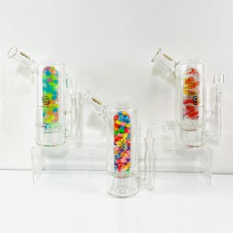 Sense Glass Waterpipe 8" Inch Series - Assorted Design And Colors (WP-2490) - Price Per Piece