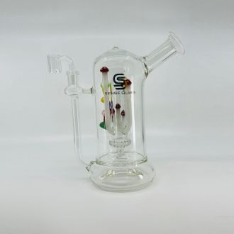 Sense Glass Waterpipe With Mushroom Showerhead Perc - 9 Inch - Assorted