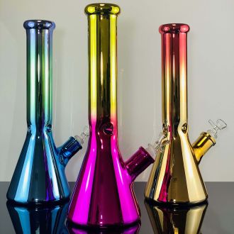 Waterpipe 14 Inch - Shiney Beaker - Assorted - Price Per Piece