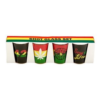 Shot Glass Set - 4 Counts Per Pack - Assorted Designs