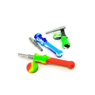 Silicone Nectar Collector With Titanium Nail - Assorted - Price Per Piece