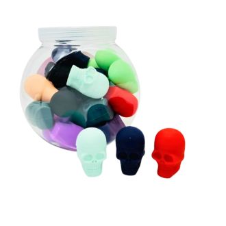 SILICON WAX CONTAINER SKULL 15ML 25ct/JAR SL136SKULL