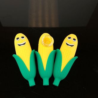 Corn Silicone  Handpipe - 3 Counts Per Pack - Assorted Colors