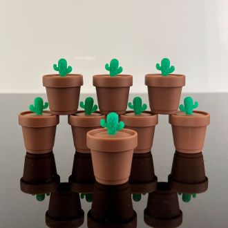 Silicone Container Cactus - 5ml - 8 Per Pack
